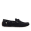 NAVY BLUE LEATHER WOVEN LOAFERS FOR MEN SCORDIA