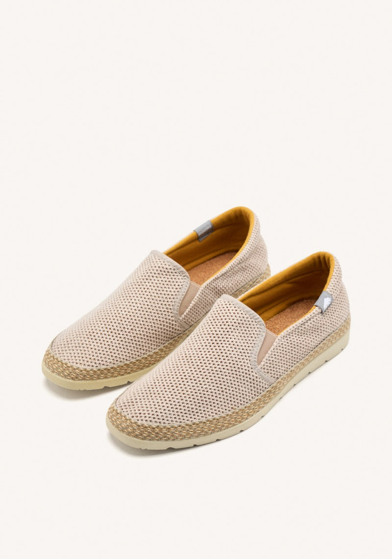 ESPADRILLES COLOR BEIGE DE REJILLA CON ALGODÓN RECICLADO PARA HOMBRE YACOLT