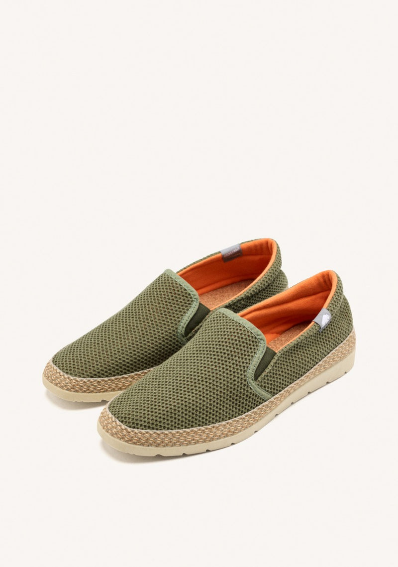 ESPADRILLES COLOR CAQUI DE REJILLA CON ALGODÓN RECICLADO PARA HOMBRE YACOLT