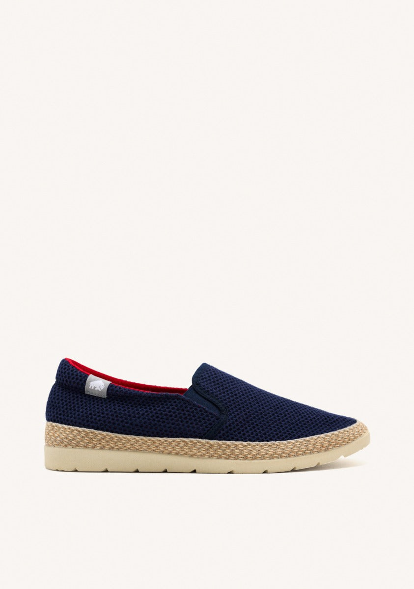 ESPADRILLES COLORE BLU MARINO IN RETE CON COTONE RICICLATO PER UOMO YACOLT