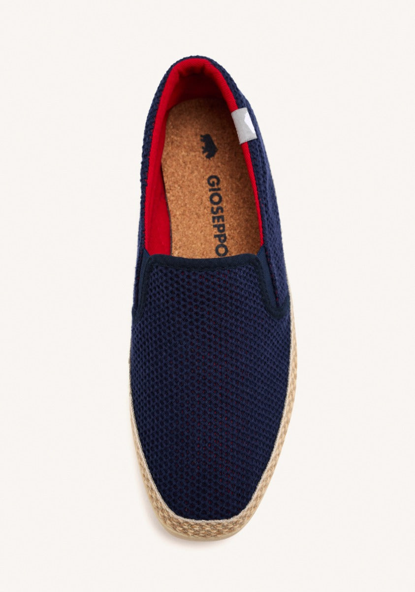 ESPADRILLES COLORE BLU MARINO IN RETE CON COTONE RICICLATO PER UOMO YACOLT