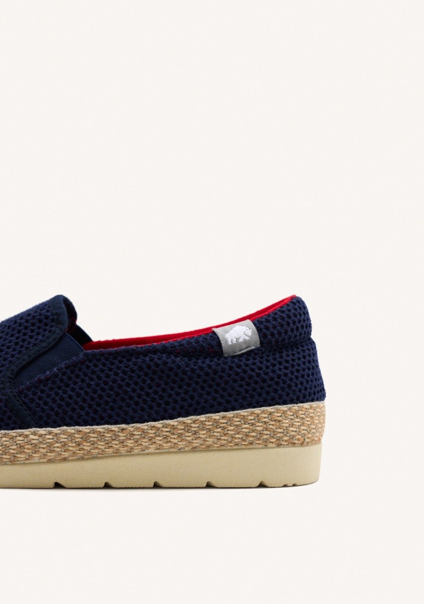 ESPADRILLES COLORE BLU MARINO IN RETE CON COTONE RICICLATO PER UOMO YACOLT