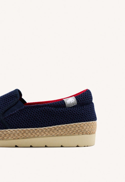 NAVY BLUE MESH ESPADRILLES WITH RECYCLED COTTON FOR MEN YACOLT