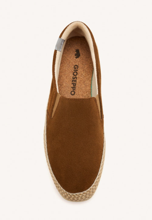 LEATHER COLOR ESPADRILLES WITH ELASTICS AND RECYCLED COTTON FOR MEN PROGER