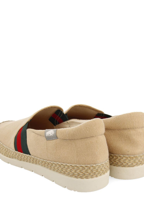 ALPERCATAS DE COR BEGE COM ELÁSTICOS DE COR E ALGODÃO RECICLADO PARA HOMEM WIMER