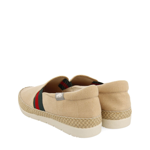 BEIGE ESPADRILLES WITH COLORED ELASTICS AND RECYCLED COTTON FOR MEN WIMER
