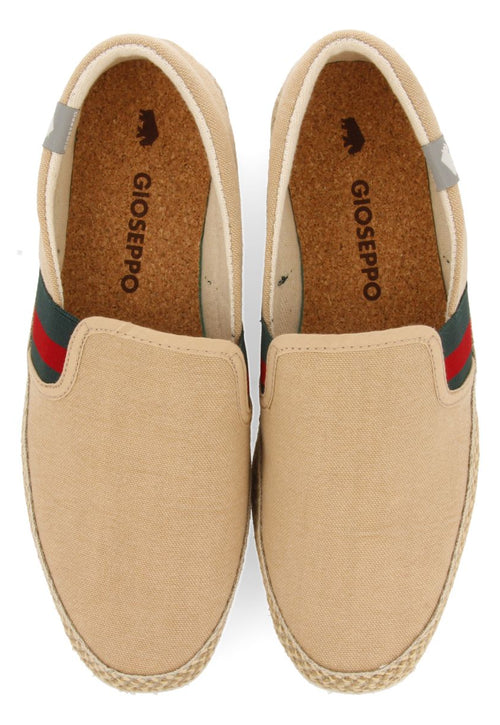 ALPERCATAS DE COR BEGE COM ELÁSTICOS DE COR E ALGODÃO RECICLADO PARA HOMEM WIMER