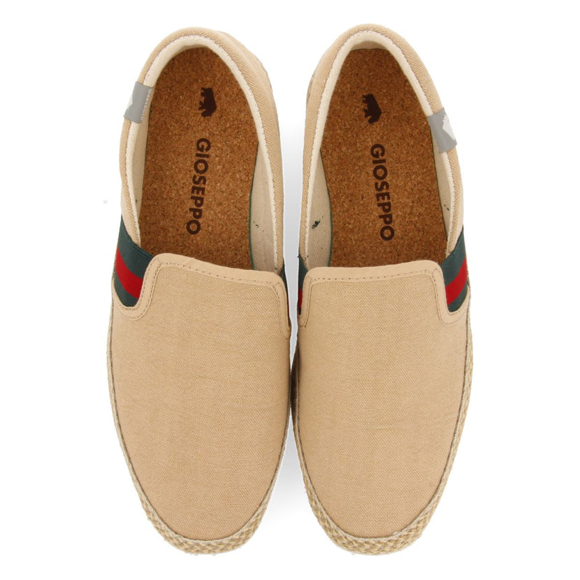 BEIGE ESPADRILLES WITH COLORED ELASTICS AND RECYCLED COTTON FOR MEN WIMER