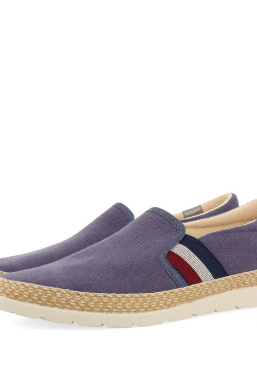 ALPERCATAS AZUIS MARINHO COM ELÁSTICOS COLORIDOS E ALGODÃO RECICLADO PARA HOMEM WIMER