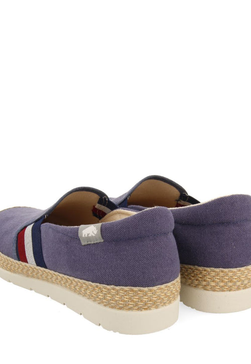 ALPERCATAS AZUIS MARINHO COM ELÁSTICOS COLORIDOS E ALGODÃO RECICLADO PARA HOMEM WIMER