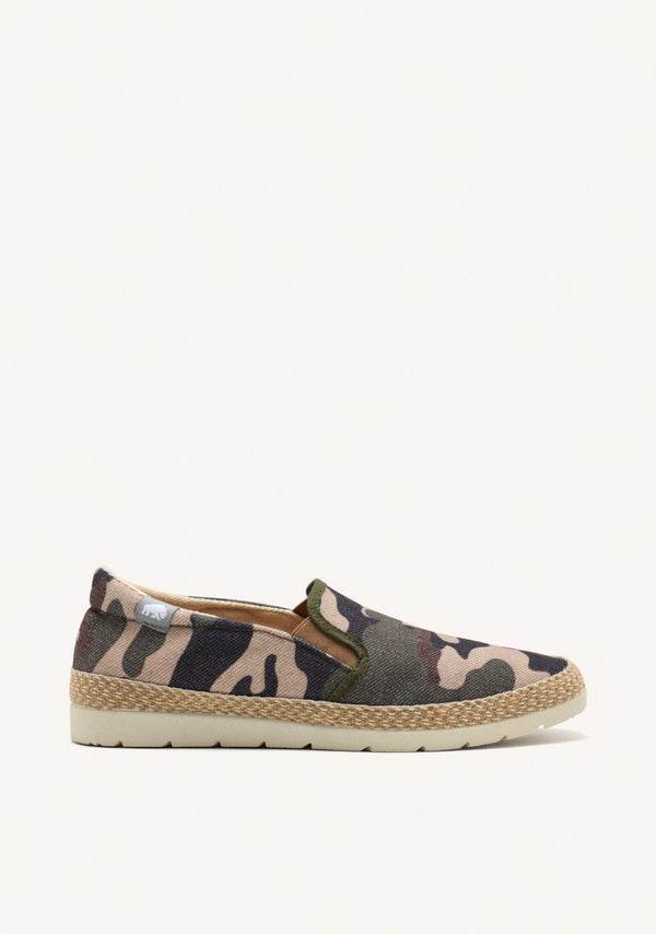 ESPADRILLES CON ESTAMPADO DE CAMUFLAJE Y ALGODÓN RECICLADO PARA HOMBRE VALRICO