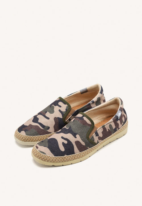 CAMOUFLAGE PRINT ESPADRILLES WITH RECYCLED COTTON FOR MEN VALRICO