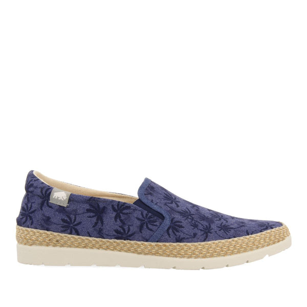 ESPADRILLES COLOR AZUL MARINO CON ESTAMPADO DE PALMERAS Y ALGODÓN RECICLADO PARA HOMBRE SORTINO
