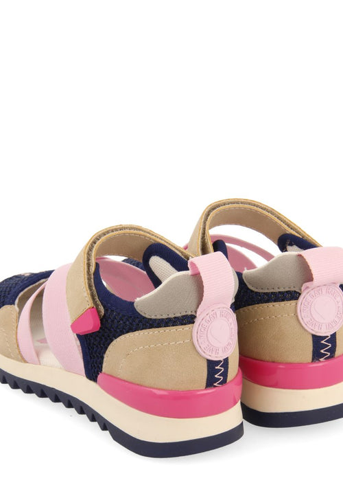SNEAKERS ABIERTAS COLOR AZUL MARINO CON DETALLES MULTICOLOR PARA NIÑA Y NIÑO ENSLEY