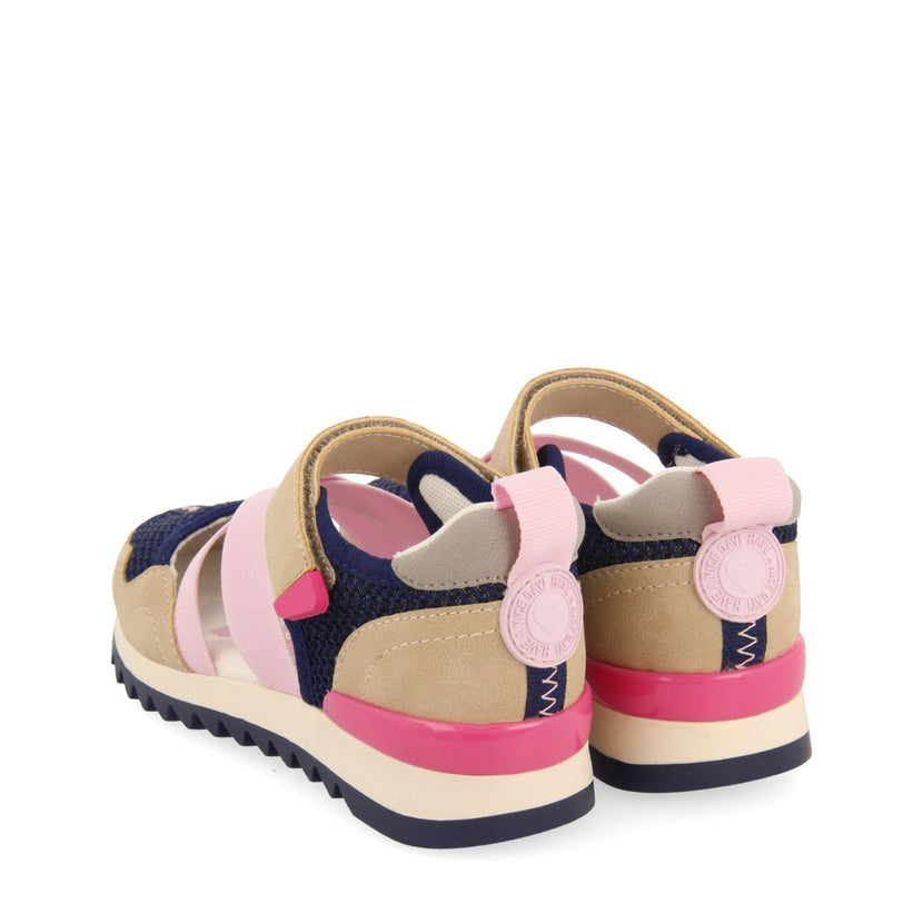 SNEAKERS OUVERTES BLEU AVEC DÉTAILS MULTICOLORES POUR FILLE ET GARÇON ENSLEY
