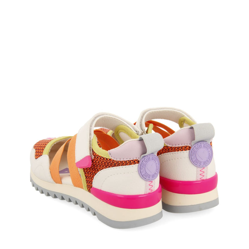 SNEAKERS OUVERTES ORANGES AVEC DÉTAILS MULTICOLORES POUR FILLE ET GARÇON ENSLEY
