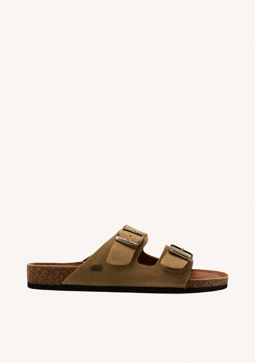 LEATHER SKIN COLOR SANDALS WITH BIO SOLE FOR MEN VIZZINI
