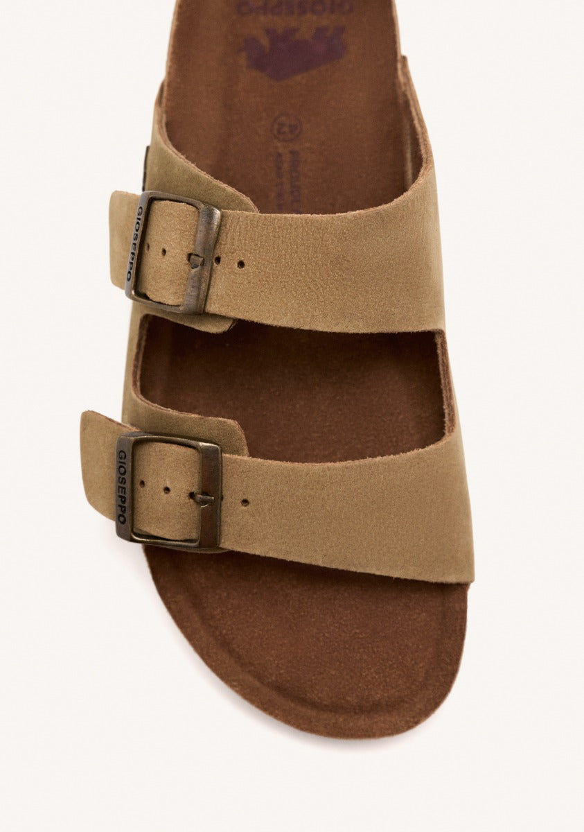 LEATHER SKIN COLOR SANDALS WITH BIO SOLE FOR MEN VIZZINI