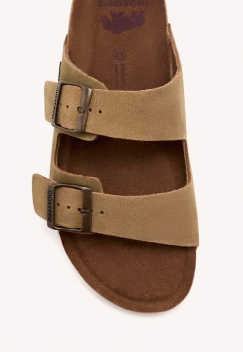 LEATHER SKIN COLOR SANDALS WITH BIO SOLE FOR MEN VIZZINI