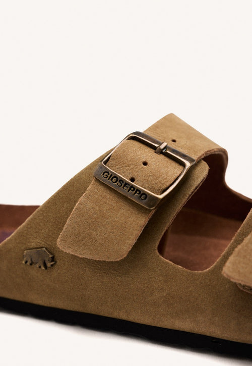 LEATHER SKIN COLOR SANDALS WITH BIO SOLE FOR MEN VIZZINI