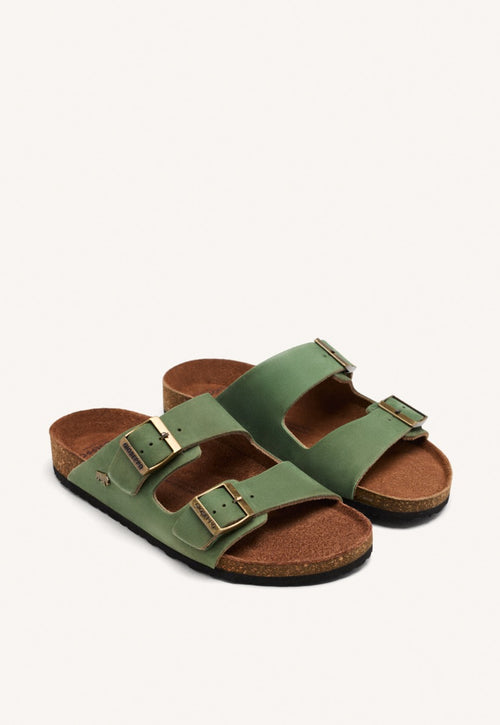 SANDALIAS COLOR CAQUI DE PIEL CON SUELA BIO PARA HOMBRE VIZZINI