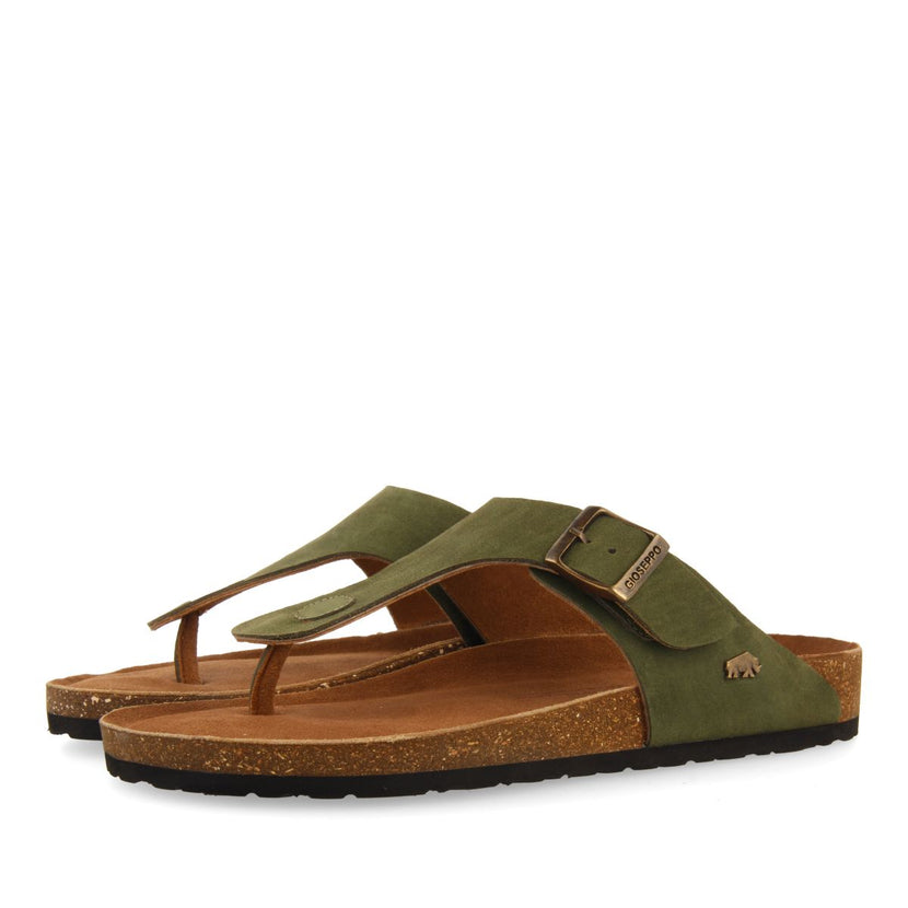 SANDALIAS COLOR CAQUI DE PIEL ESTILO GRIEGAS CON SUELA BIO PARA HOMBRE RUSKIN