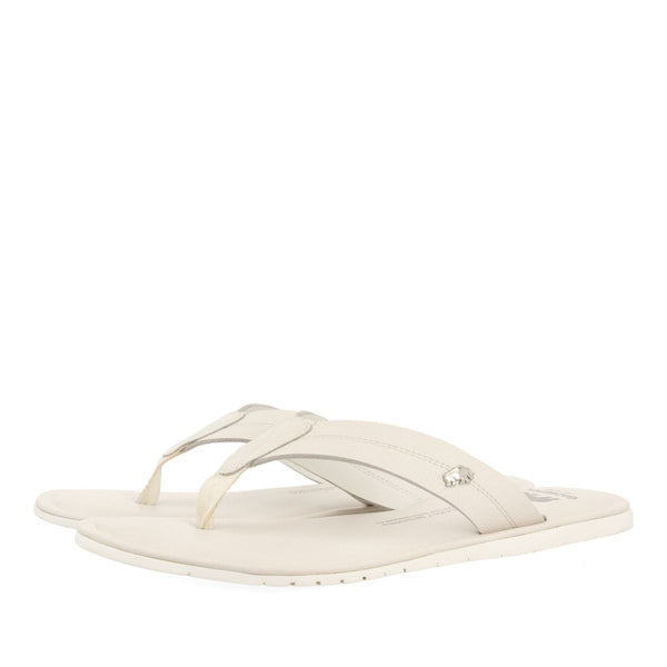 CHANCLAS BLANCAS DE PIEL PARA HOMBRE WASCO