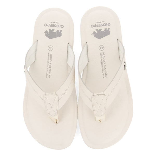 CHANCLAS BLANCAS DE PIEL PARA HOMBRE WASCO