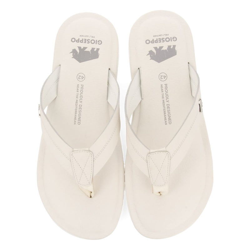 CHANCLAS BLANCAS DE PIEL PARA HOMBRE WASCO