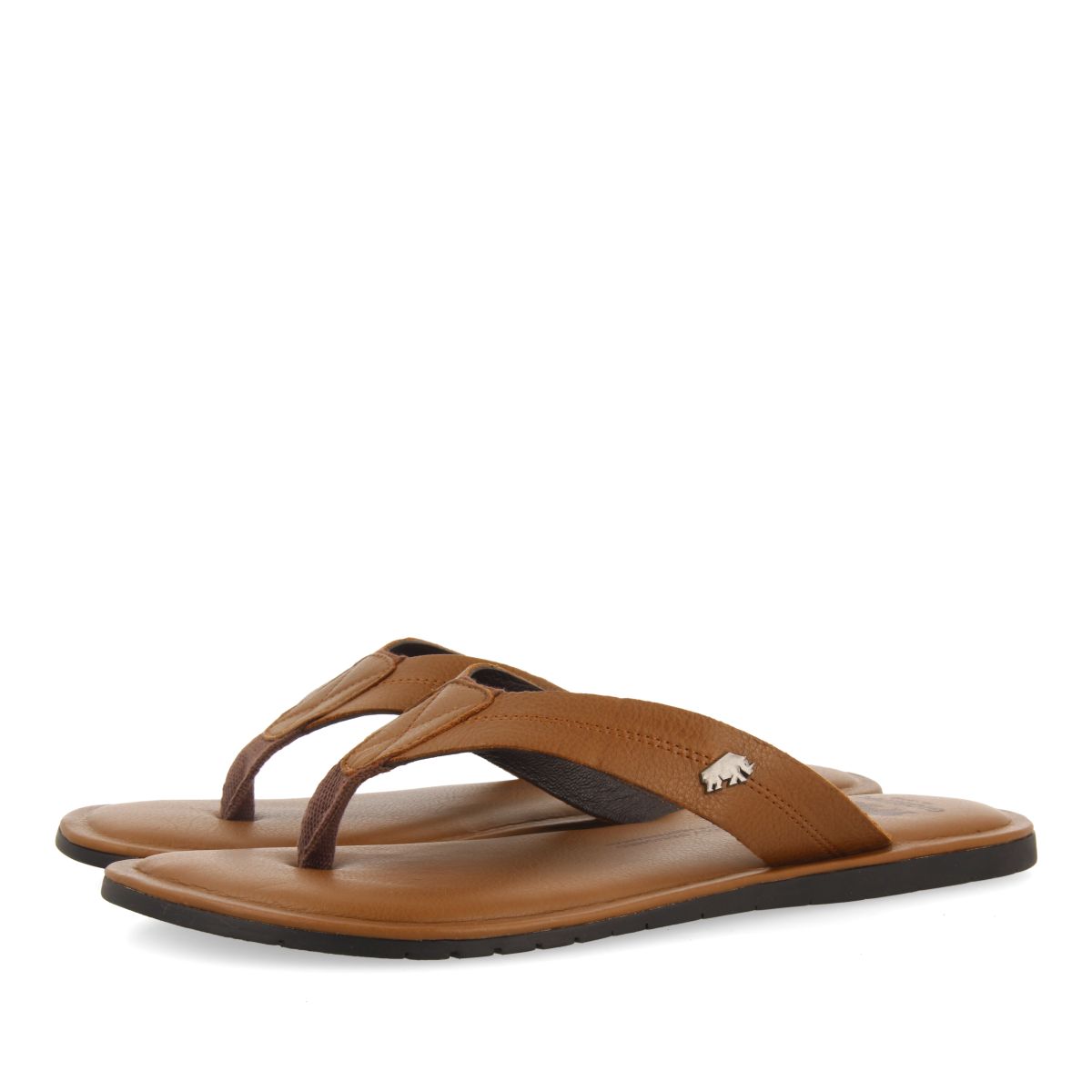 CIABATTE IN PELLE COLOR CUOIO PER UOMO WASCO