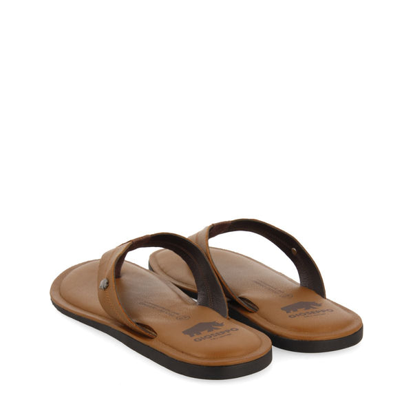 CHANCLAS COLOR CUERO DE PIEL PARA HOMBRE WASCO