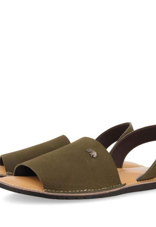 KHAKI LEATHER MENORQUINAS STYLE SANDALS FOR MEN PENRYN
