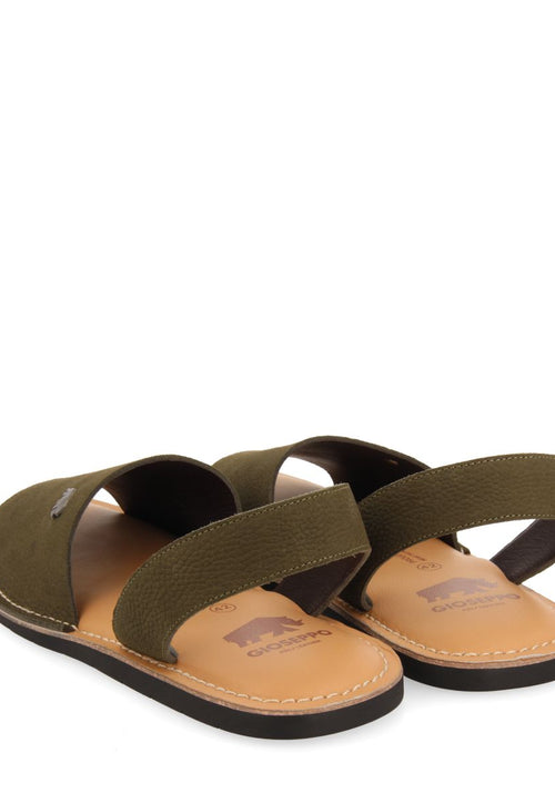 KHAKI LEATHER MENORQUINAS STYLE SANDALS FOR MEN PENRYN