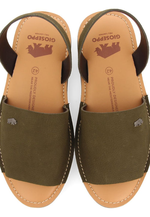 KHAKI LEATHER MENORQUINAS STYLE SANDALS FOR MEN PENRYN