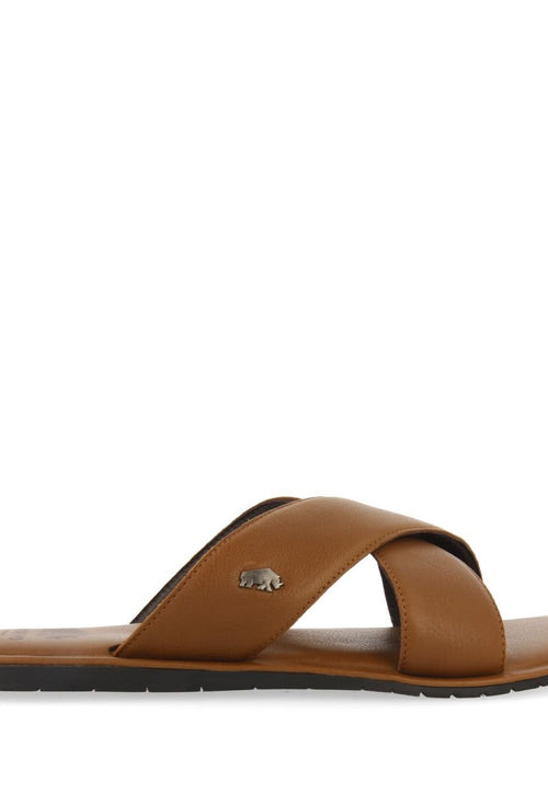 LEATHER SKIN SANDALS WITH CROSS STRAP FOR MEN OROSH