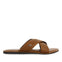 SANDALIAS COLOR CUERO DE PIEL CON PALA CRUZADA PARA HOMBRE OROSH