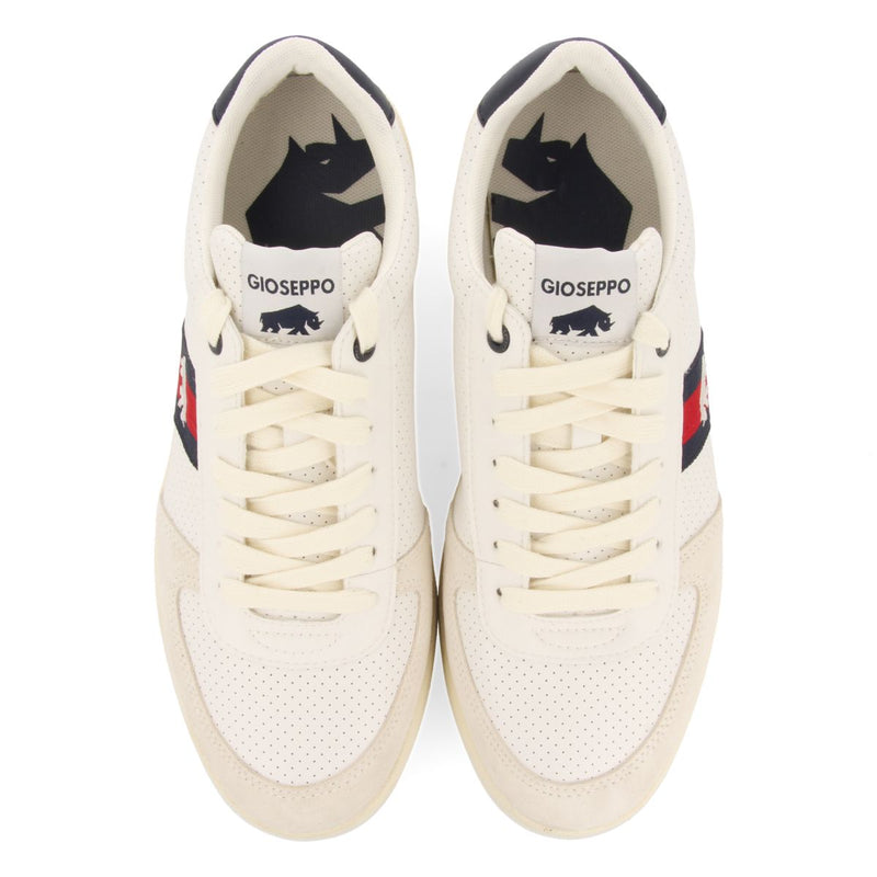 SNEAKERS BLANCAS CON ACENTOS DE COLOR EN ROJO Y AZUL MARINO PARA HOMBRE BARTOW