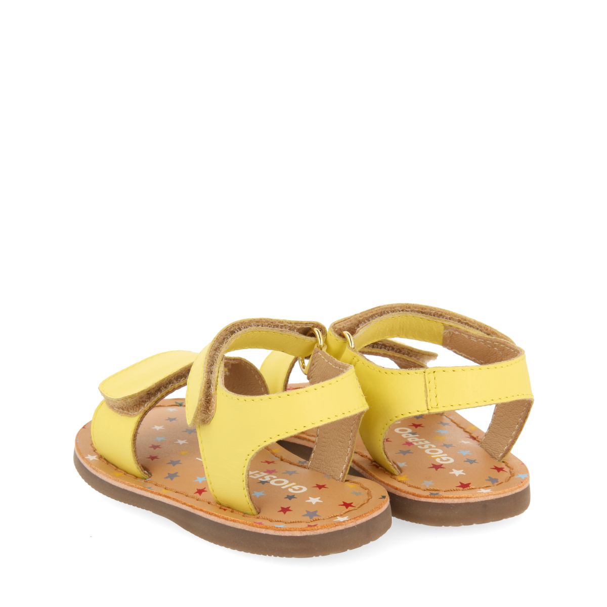 SANDALIAS AMARILLAS DE PIEL CON PRINT FANTASÍA PARA BEBÉ HIMARE