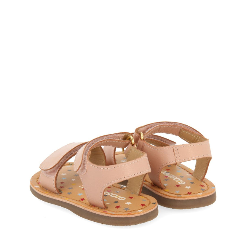 SANDALIAS ROSAS DE PIEL CON PRINT FANTASÍA PARA BEBÉ HIMARE