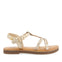 GOLDEN LEATHER SANDALS WITH BRAIDING FOR GIRL AND BOY CINISI