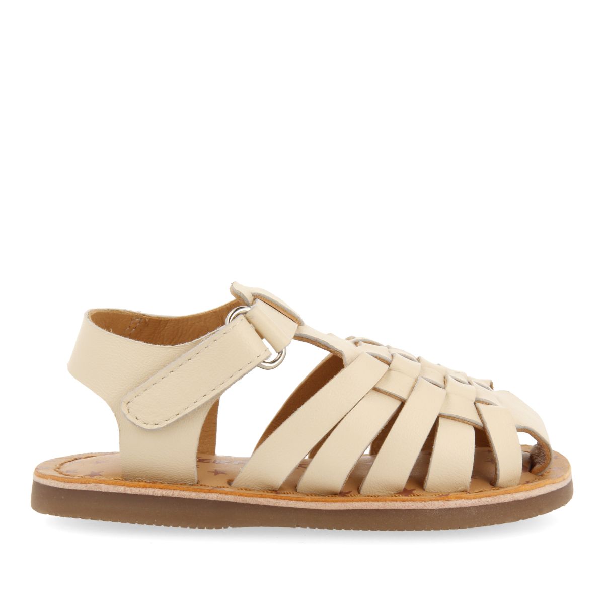 SANDALIAS COLOR OFF-WHITE DE PIEL ESTILO CANGREJERA PARA BEBÉ HARRAH