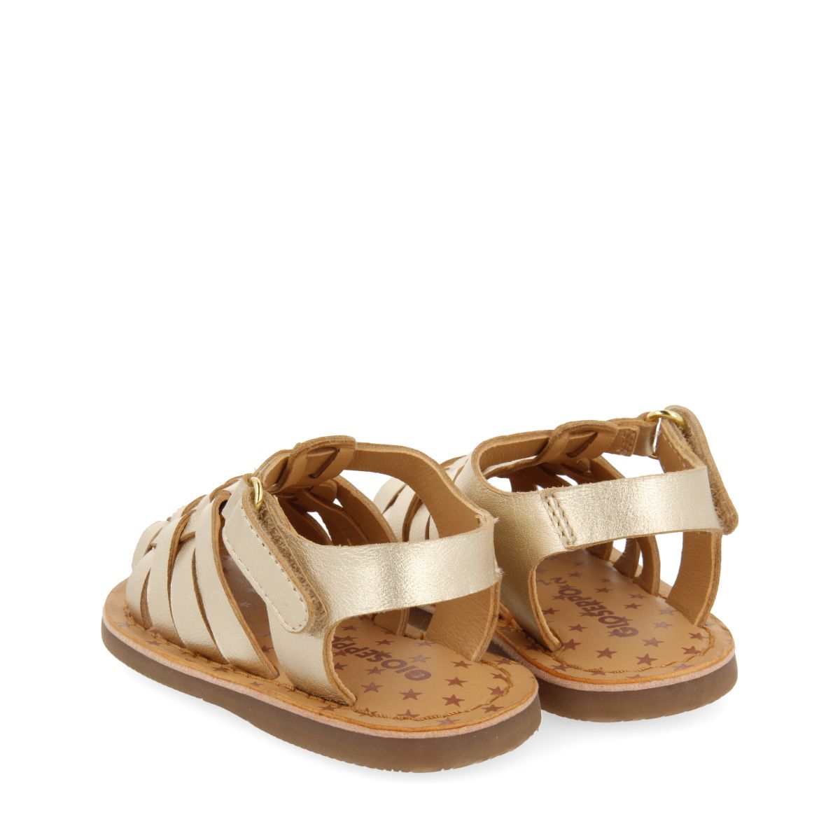 SANDALIAS DORADAS DE PIEL ESTILO CANGREJERA PARA BEBÉ HARRAH