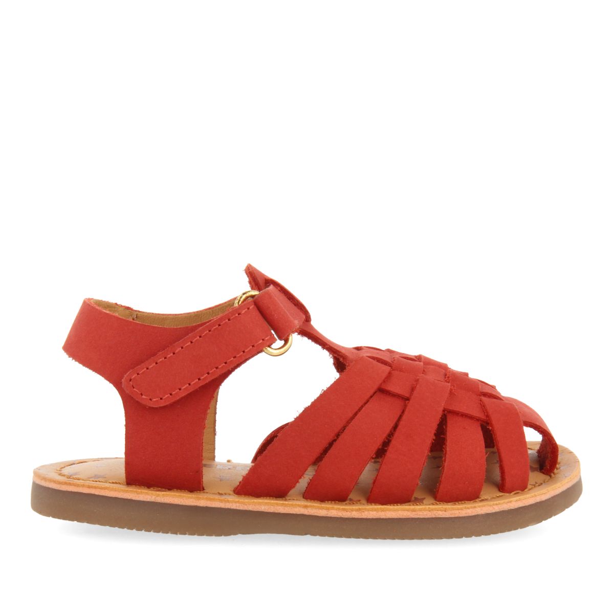 SANDALIAS ROJAS DE PIEL ESTILO CANGREJERA PARA BEBÉ HARRAH