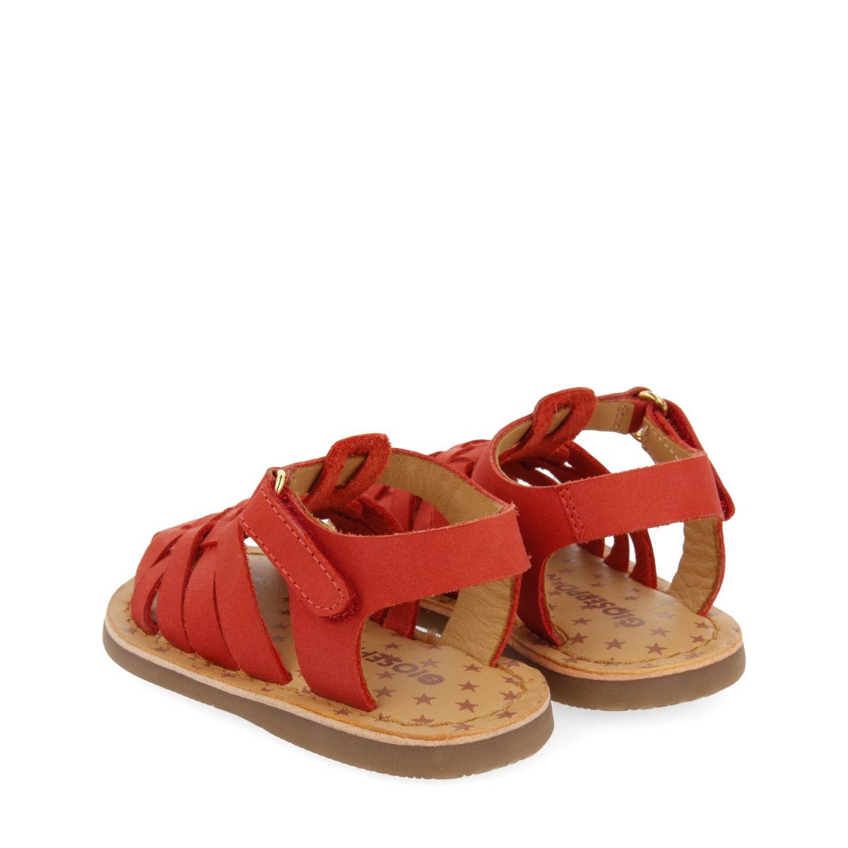 SANDALIAS ROJAS DE PIEL ESTILO CANGREJERA PARA BEBÉ HARRAH