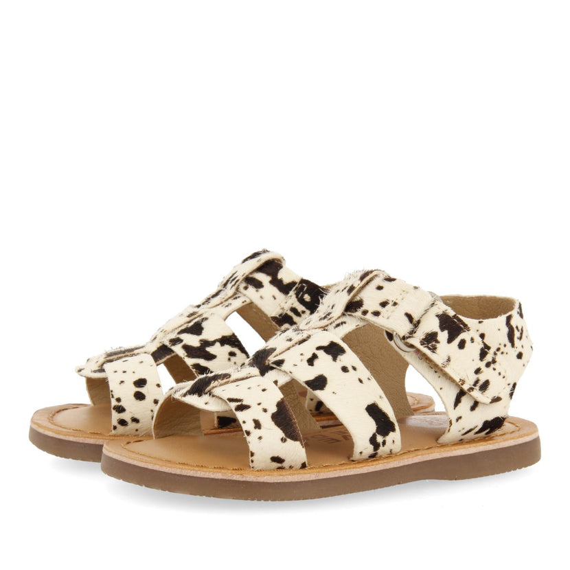 SANDALIAS DE PIEL ESTILO ROMANAS CON ESTAMPADO ANIMAL PARA BEBÉ GENERAC