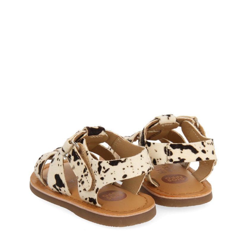 SANDALIAS DE PIEL ESTILO ROMANAS CON ESTAMPADO ANIMAL PARA BEBÉ GENERAC