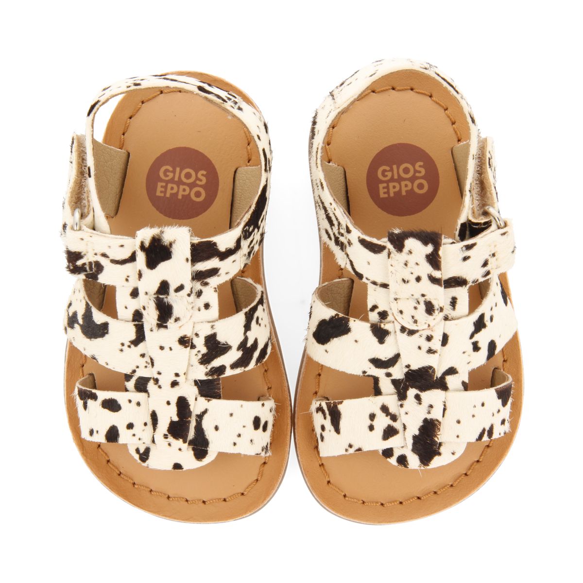SANDALIAS DE PIEL ESTILO ROMANAS CON ESTAMPADO ANIMAL PARA BEBÉ GENERAC