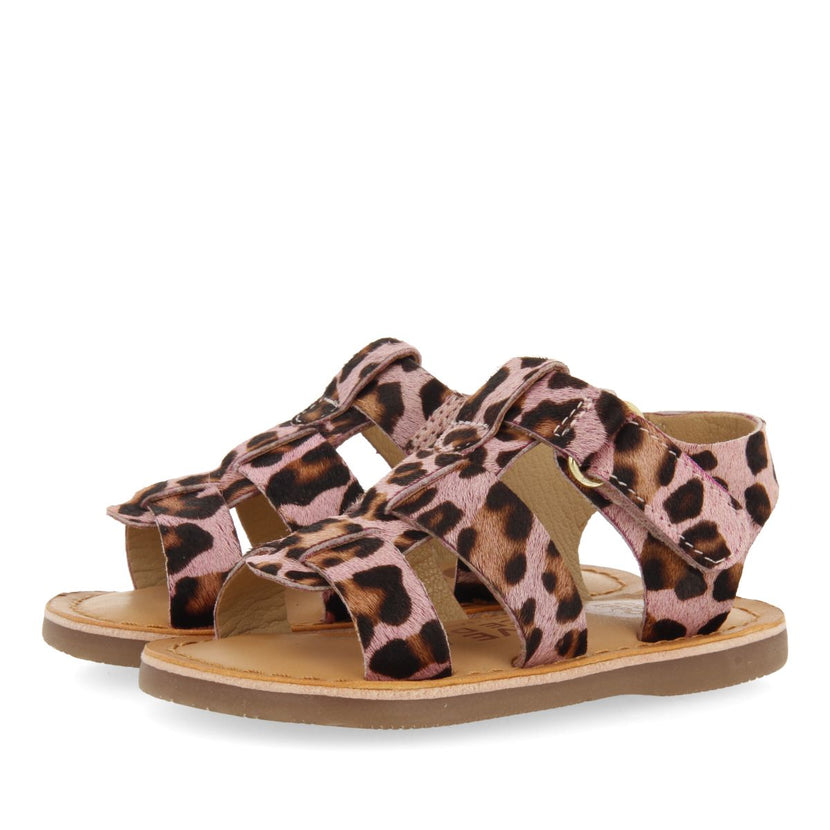 SANDALIAS DE PIEL ESTILO ROMANAS CON ESTAMPADO ANIMAL PARA BEBÉ GENERAC