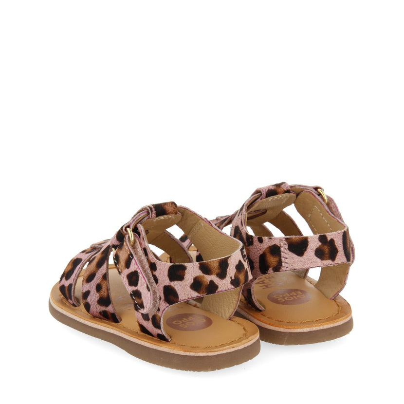 SANDALIAS DE PIEL ESTILO ROMANAS CON ESTAMPADO ANIMAL PARA BEBÉ GENERAC