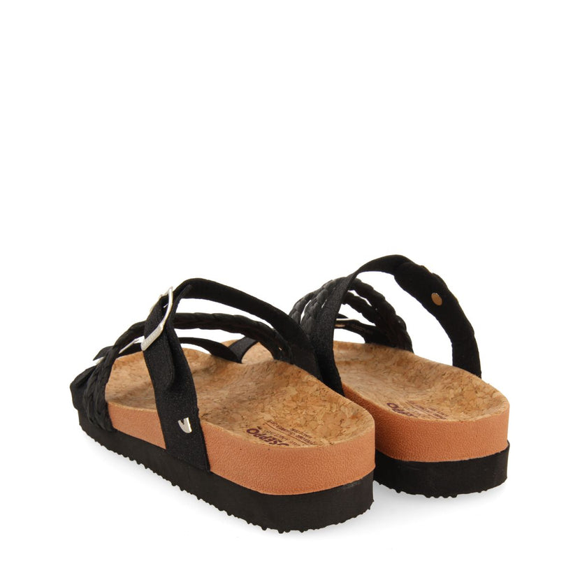 BIO STYLE SANDALS WITH BLACK STRAPS AND BUCKLE FOR WOMEN LOUPIAN